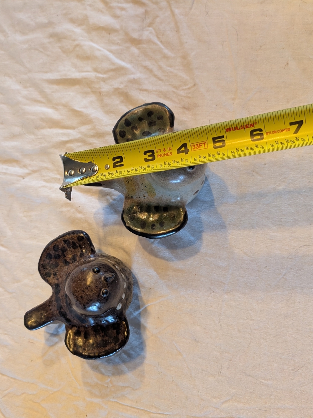 Vintage Brown and Tan Ceramic Tommy Kakinuma Bird Pair - Picture 6 of 8